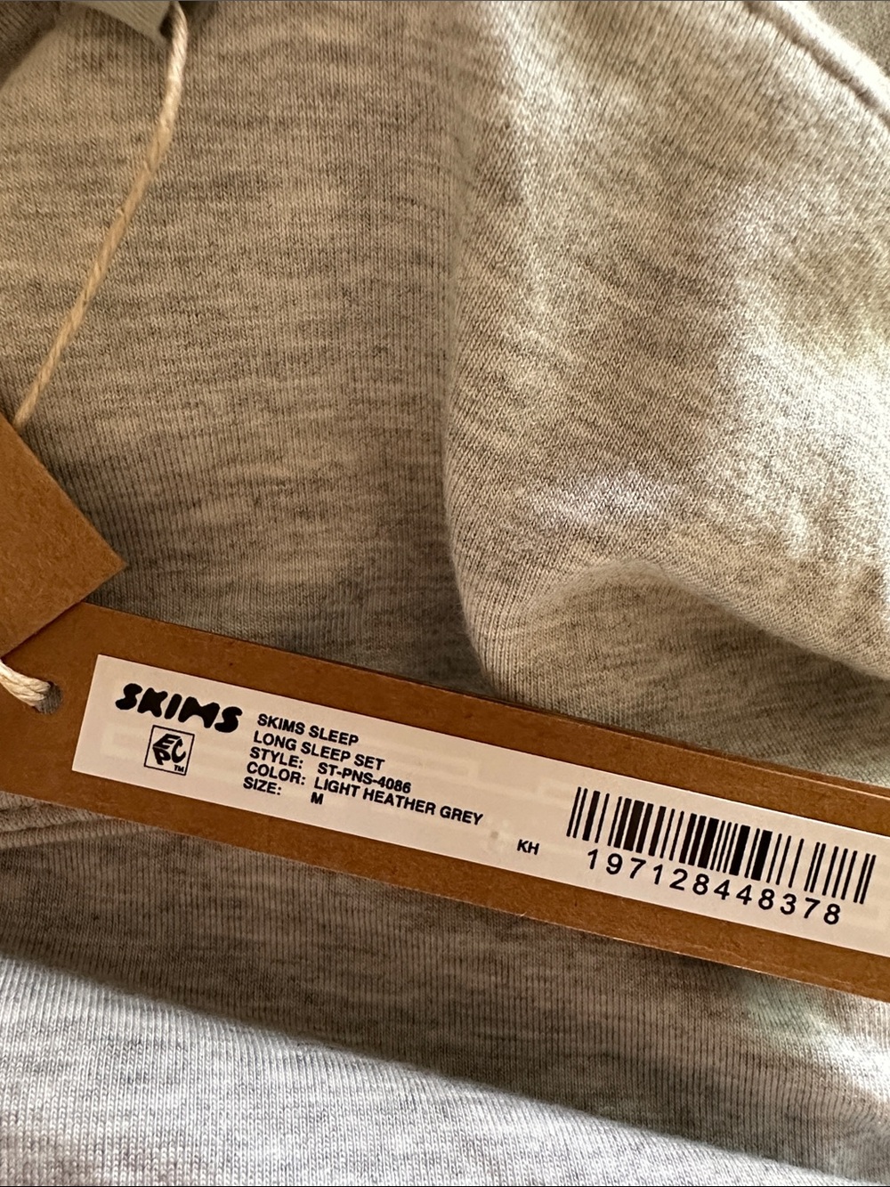 SKIMS Sleep Long Sleep Set Light Heather Grey NWT - Picture 8 of 9